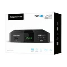 Krüger&Matz Univerzalni TV dekoder DVB-T2 sprejemnik H.265 HEVC USB + daljinec