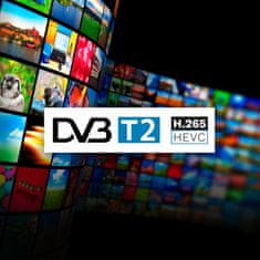 Krüger&Matz Univerzalni TV dekoder DVB-T2 sprejemnik H.265 HEVC USB + daljinec