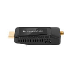 Krüger&Matz Univerzalni mini HDMI TV dekoder DVB-T2 sprejemnik H.265 HEVC USB + daljinec