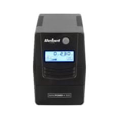 Rebel TOOLS 600W UPS brezprekinitveno zasilno napajanje z LCD 1000VA Nanopower Plus 1000