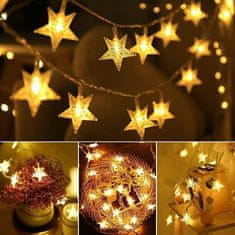 HOME & MARKER® LED luči, LED luči na traku, Lučke v obliki zvezd (6 m) | STARYGLOW
