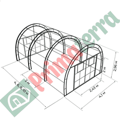 Primaterra Kupola za bazen MAXI 4,1x10m