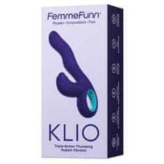 shumee Klio trojni vibrator zajček Dark Purple