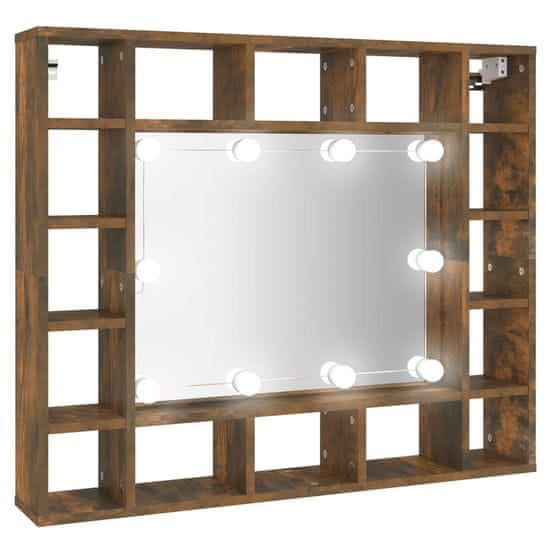Vidaxl Omarica z ogledalom in LED lučkami 91x15x76,5 cm