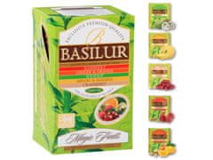 Basilur BASILUR Fruit Infusions - Zeleni sadni čaj, 5 okusov v vrečkah 25 x 1,5 g x1