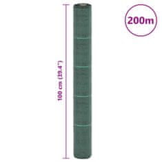 Vidaxl Membrana proti plevelu zelena 1x200 m PP