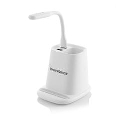 InnovaGoods Brezžični polnilec, stojalo, LED lučka, USB Hub