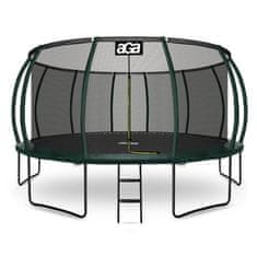 Aga SPORT EXCLUSIVE Trampolína 500 cm Tmavě zelená + ochranná síť + žebřík