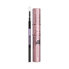 Maybelline Lash Sensational Sky High Set maskara 7,2 ml Odtenek 01 Very Black + svinčnik za obrvi 9 g Odtenek Deep Brown