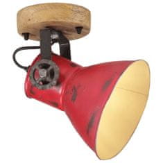 shumee Stenska svetilka 25 W obrabljeno rdeča 11.5x11.5x25 cm E27