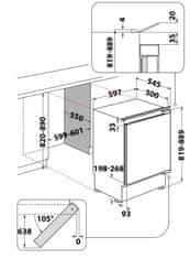 Whirlpool WBUF011 vgradni hladilnik