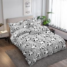 Ljubki dom Posteljnina iz mikrovlakna PANDA siva Dimenzije posteljnine: 70 x 90 cm | 140 x 220 cm