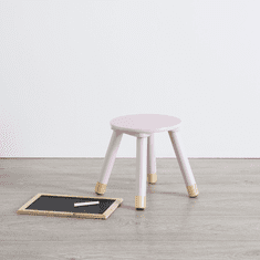 Ljubki dom Roza otroški tabure STOOL PINK