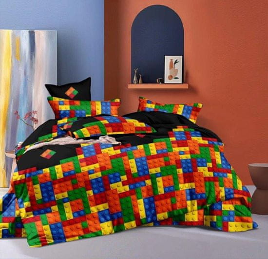 Ljubki dom Povlečení LEGO KOSTIČKY červené