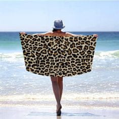 Ljubki dom Brisača za plažo LEOPARD rjava