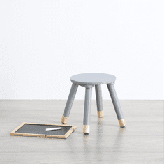 Ljubki dom Siv otroški tabure STOOL GREY