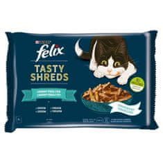 Felix TASTY SHREDS Multipack 4x80g izbor rib v soku