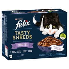 Felix TASTY SHREDS Multipack 12x80g govedina/ piščanec/ losos/ tuna v soku