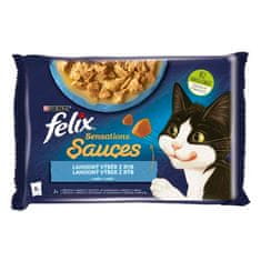 Felix Sensations Sauces vrečka 4x85g polenovka in sardele v slastni omaki