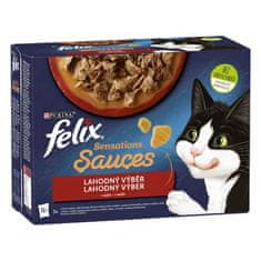 Felix Sensations Sauces vrečka 12x85g govedina, jagnjetina, puran, raca v okusni omaki