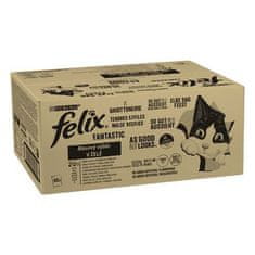 Felix Fantastic Multipack 80x85g govedina, piščanec, tuna, bakalar v želeju