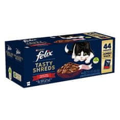 Felix TASTY SHREDS Multipack 44x80g s piščancem/govedino/raco/puranom v soku