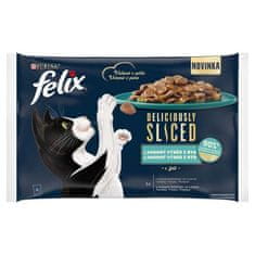 Felix Deliciously Multipack 4x80g losos/ tuna/ trska/ iverka