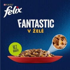 Felix Fantastic Multipack 80x85g govedina, piščanec, tuna, bakalar v želeju