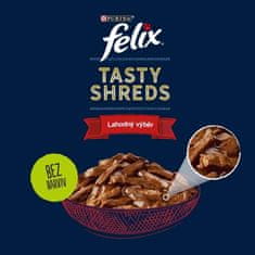 Felix TASTY SHREDS Multipack 44x80g s piščancem/govedino/raco/puranom v soku