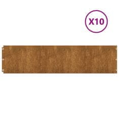 Vidaxl Robniki za trato 10 kosov 25x103 cm prilagodljivi corten jeklo