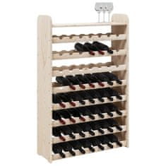 Vidaxl Stojalo za vino z zgornjo ploščo 72,5x25x111,5cm trdna borovina