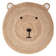 Ljubki dom Otroška preproga iz jute BEAR HEAD 100 cm