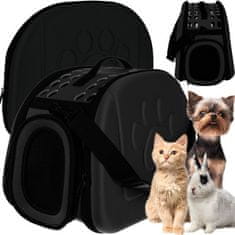Ljubki dom Transportna torba za psa/mačko črna 43x32x27cm