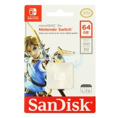 SanDisk MicroSDXC za Nintendo Switch 64GB, do 100MB/s branje, 60MB/s pisanje, U3, C10, A1, UHS-1