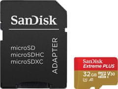 SanDisk San Disk Extreme PLUS micSDHC 32GB + SD Adapter + RescuePRO Deluxe 100MB/s A1 C10 V30 UHS-I U3