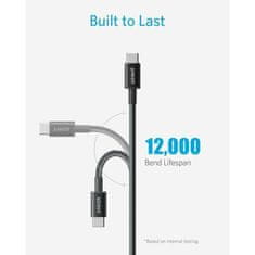 Anker 310 USB-C na USB-C kabel 240 W, 1,8m, črn