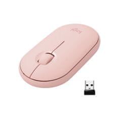 Logitech Miška Pebble M350 Wireless, roza