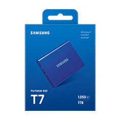 Samsung Prenosni SSD T7 1TB / USB 3.2 Gen 2 / USB-C / zunanji / modri