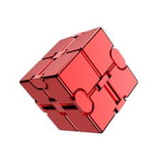 CAB Toys Infinity Cube Antistresna kovinska kocka - rdeča