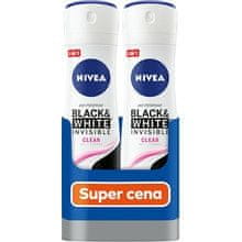 Nivea Nivea - Black & White Invisible Clear Antiperspirant ( 2 x 150 ml ) 150ml 