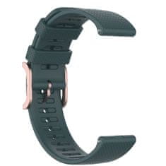 BStrap Silicone Rain pašček za Garmin Vivoactive 5, dark green