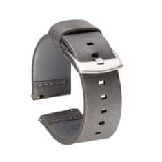 BStrap Fine Leather pašček za Garmin Vivoactive 5, gray