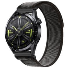 BStrap Velcro Nylon pašček za Garmin Vivoactive 5, black gray