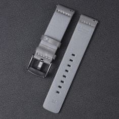 BStrap Fine Leather pašček za Garmin Vivoactive 5, gray