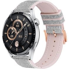 BStrap Glitter pašček za Garmin Vivoactive 5, silver