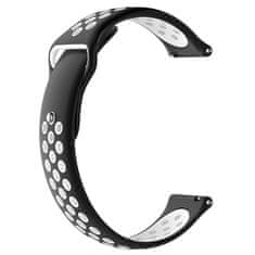 BStrap Silicone Sport pašček za Garmin Vivoactive 5, black/white