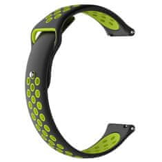 BStrap Silicone Sport pašček za Garmin Vivoactive 5, black/Green