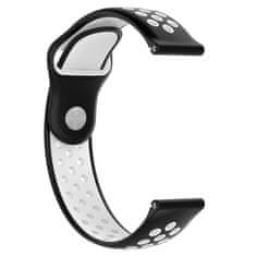 BStrap Silicone Sport pašček za Garmin Vivoactive 5, black/white