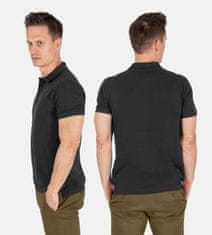 PANTONECLO moška polo majica iz pike pletenine - rebrast ovratnik in manšete, črna, XL
