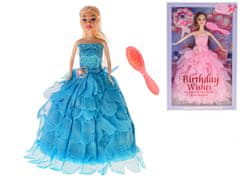 Lutka princesa 29 cm z dodatki - mešanica barv (modra, roza)